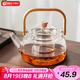 天喜（TIANXI）茶壺煮茶壺高硼硅玻璃燒水壺提梁茶壺茶陶爐明火圍爐養(yǎng)生茶具