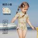 歐孕女童寶寶泳衣2025新款公主風(fēng)女孩洋氣速干防曬連體游泳衣夏季 精靈小鹿 均碼 110cm[推薦身高95-105CM]