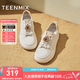 天美意小白鞋女鞋子商場(chǎng)同款運(yùn)動(dòng)系帶女休閑板鞋2025春秋款BJ562AM5 米杏 37