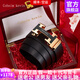 Cohnim kevin奢侈品牛皮男士皮帶自動(dòng)扣褲腰帶送父親老公男友七夕情人節(jié)禮物 c06638金色【高檔木盒包裝】 115cm