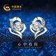 中國黃金CHINA GOLD心中有你銀耳釘女士托帕石耳環(huán)耳飾七夕情人節禮物送女友老婆生日 京速達-925銀心中有你托帕石耳釘