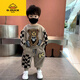 G.DUCKKIDS兒童春秋款衛衣套裝2024新款寶寶秋裝痞帥衣服男童炸街帥氣時(shí)髦潮 卡其色 小熊 100 (參考年齡3-4歲)(參考年齡3