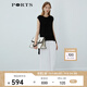 PORTS寶姿 商場同款新品女裝百搭不規(guī)則下擺針織衫LL8K802RKE004 黑色 XS