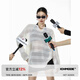 ICH MODE女士長袖T恤美式女2025防曬休閑上衣寬松設計感鏤空罩衫初秋夏 白色 L