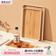 摩登主婦日式托盤長方形收納茶盤家用餐盤點(diǎn)心盤密胺茶托盤 仿木紋托盤-大號
