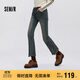 森馬（Semir）牛仔褲女做舊潮流街頭2025春季辣妹毛邊喇叭褲復古風(fēng)109125124001