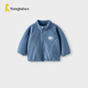 童泰（TONGTAI）寶寶外套秋冬季兒童衣服男童休閑外出上衣女童搖粒絨立領(lǐng)秋裝 藍色 90 碼(建議18-24月身高80-92cm)