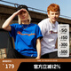 Champion夏季新款A(yù)CTION STYLE草寫LOGO運動T恤無性別冠軍短袖男女情侶 深藍色 M