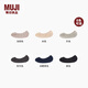 無(wú)印良品 MUJI 女式 不易滑落 棉混 隱形船襪 襪子 女襪 淺棕色 23-25cm