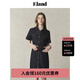 ELAND【100%棉】衣戀連衣裙女甜美H型微落肩中長(zhǎng)款裙子25夏季新款 深牛仔色(57)D/Indigo M /165