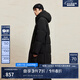 杰克·瓊斯（JACK&JONES）男裝衣服冬季新款戶外防潑水過膝長款加厚羽絨服男寬松連帽鴨絨服 E40 黑色 M (175) 充絨268g