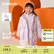 巴拉巴拉童裝女童棉服兩件套秋冬裝兒童寶寶防水印花連帽外套精致潮流戶外 紫色調(diào)00377 120