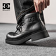 DCSHOESEDGE MIRAK男士黑色馬丁靴高幫機車(chē)鞋百搭舒適透氣工裝靴德比鞋 黑色 41