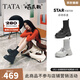 他她（TATA）孫樂(lè )言同款喵爪靴子女襪靴厚底瘦瘦靴彈力短筒靴CEG08DZ5 黑色 37