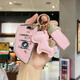 TOZEAL寶馬3系鑰匙套5系x3x2x1x5x6三325li殼530刀鋒ix3包扣1系7系女生 A款-【粉色】+馬上有錢-粉 寶馬鑰匙套