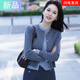 彌柯菲韓系chic高級感假兩件灰色針織衫女秋冬季2025新款小個(gè)子開(kāi)衫外套 灰色 L