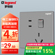 羅格朗（LEGRAND）開(kāi)關(guān)插座電工電料逸景深砂銀灰色86型面板墻面暗裝插座 10A五孔帶開(kāi) 插座