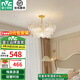 雷士（NVC）歐美輕奢吊燈客廳大燈餐廳燈臥室燈燈具燈飾全屋套餐 【珍露5頭】輕奢吊燈-帶3色光源
