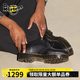 馬丁大夫1461 Bex早秋氣質(zhì)通勤光面皮黑色小厚底皮鞋單鞋 黑色 42
