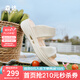 森達(dá)七夕禮物涼鞋女款2025夏季新款商場同款時尚厚底外穿拖鞋XMJ01BT5 米白 37