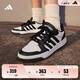 adidas ENTRAP美式校園風(fēng)運(yùn)動(dòng)板鞋少年感復(fù)古籃球鞋男女阿迪達(dá)斯 白色/黑色   42