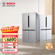 博世（BOSCH）冰箱 605L大容量十字對開門 四開門變頻家用冰箱 一級能效 風(fēng)冷無霜 5mm安心嵌入 以舊換新 大白鯨KMF61A20TI 精細分儲