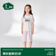 松山棉店兒童短袖家居服套裝天絲莫代爾柔軟透氣親膚涼感櫻粉局印150