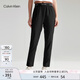 Calvin Klein 運(yùn)動(dòng)【吸濕速干】秋季女士ck提花松緊腰跑步健身運(yùn)動(dòng)褲4WS4P601 001-太空黑 M