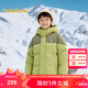 巴拉巴拉兒童羽絨服冬裝男童女童寶寶連帽外套保暖面包服親子裝潮 綠色調00444-灰鴨絨 150 cm