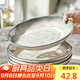佩爾森釉下彩陶瓷盤子菜盤家用2025新款碗碟餐具高級(jí)感輕奢碟子餐盤深盤 7寸石紋湯盤4個(gè)裝