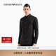 EMPORIO ARMANI/阿瑪尼官方旗艦?zāi)信閭H款長袖翻領(lǐng)純色休閑商務(wù)襯衫0999-黑色XL  (推薦：165-180斤)