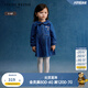 Teenie Weenie Kids小熊童裝25年新款女寶寶時(shí)尚娃娃領(lǐng)牛仔連衣裙 淺藍色 100 cm