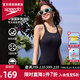 速比濤（Speedo）游泳館專業(yè)競速訓(xùn)練泳衣女連體抗氯速干顯瘦游泳衣運(yùn)動溫泉泳裝 黑色【專業(yè)訓(xùn)練,教練推薦】 XL (38) 身高170/體重64-69kg