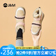 快樂瑪麗（J&M）雪地靴女2024冬季新款短筒靴加絨保暖女短靴羊皮毛一體棉鞋女 粉紅色 35