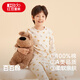 紅豆兒童純棉內衣套裝男女中大童秋冬秋衣秋褲青少年全棉毛衫睡衣套 H4M1069卡其 170