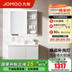 九牧（JOMOO）浴室柜陶瓷一體盆衛(wèi)生間洗臉盆柜組合洗手盆衛(wèi)浴洗漱臺(tái)A2741 智能款 感應(yīng)燈|強(qiáng)收納 冷灰90cm 【無(wú)龍頭】