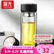 富光雙層玻璃杯水杯男女車(chē)載家用高硼硅玻璃杯泡茶杯帶茶隔玻璃杯子 黑色 500ml 雙層玻璃直杯