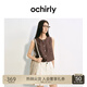 歐時力OCHIRLY 短款西裝馬甲女上衣透氣工裝設(shè)計(jì)感2025夏季新品 珍珠啡 M