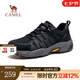 駱駝（CAMEL）駱駝女鞋登山鞋新款網(wǎng)面透氣時尚情侶鞋輕戶外徒步鞋男女 G24S342142 黑色（女款） 37