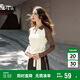 森馬（Semir）POLO衫女短款拼色插肩袖修身上衣小個(gè)子秋顯瘦套頭衫101524115003