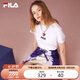 FILA 斐樂官方女士T恤2025夏季女子舒適親膚經(jīng)典針織短袖衫
