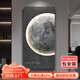 山水顏（SHANSHUIYAN）侘寂風(fēng)月球玄關(guān)裝飾畫(huà)高級感客廳背景墻掛畫(huà)立體肌理砂巖發(fā)光壁畫(huà) 皓月星辰D 80*160cm 智能遙控開(kāi)關(guān)【充電寶款】