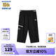 Skechers斯凱奇童裝男童針織七分褲兒童舒適透氣戶(hù)外運動(dòng)休閑褲子P224B007 碳黑/0018 140cm
