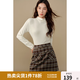 獨(dú)束大碼女裝半高領(lǐng)修身打底衫2024冬季新款韓系簡約內(nèi)搭長袖T恤 云朵白 3XL (尺碼：5)