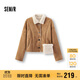 森馬（Semir）外套女冬季斜挎包分割仿麂皮仿羊羔毛2025巴恩風(fēng)夾克109725108022