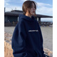 慕瑤雨藏藍(lán)色連帽衛(wèi)衣女早春2025新款爆款薄外套秋冬加絨加厚慵懶上衣裝  藏青色薄款 S 建議80-110斤