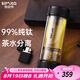 施密特（Simita）茶水分離杯男士鈦杯雙層玻璃過濾泡茶杯高檔商務(wù)辦公水杯送禮 商務(wù)黑 360ml