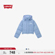 Levi's【商場(chǎng)同款】李維斯女士合身可拆卸連帽羽絨服001CB 淺藍(lán)色 L