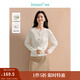 茵曼（INMAN）2025秋冬女裝新款羊毛法式圓領(lǐng)立體麻花開(kāi)衫毛衣季長(zhǎng)袖寬松套頭 米白色 XL