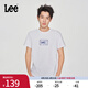 Lee25新品經(jīng)典日常字母Logo印花摩登中性男女同款短袖T恤休閑潮流 白色2 XL